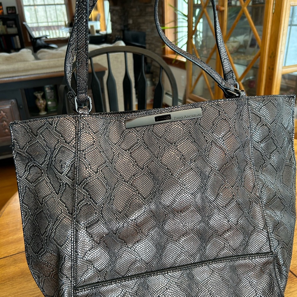 Grey/Black Snakeskin Tote
